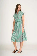FOIL Masterclass Dress in Deep Sea Stripe