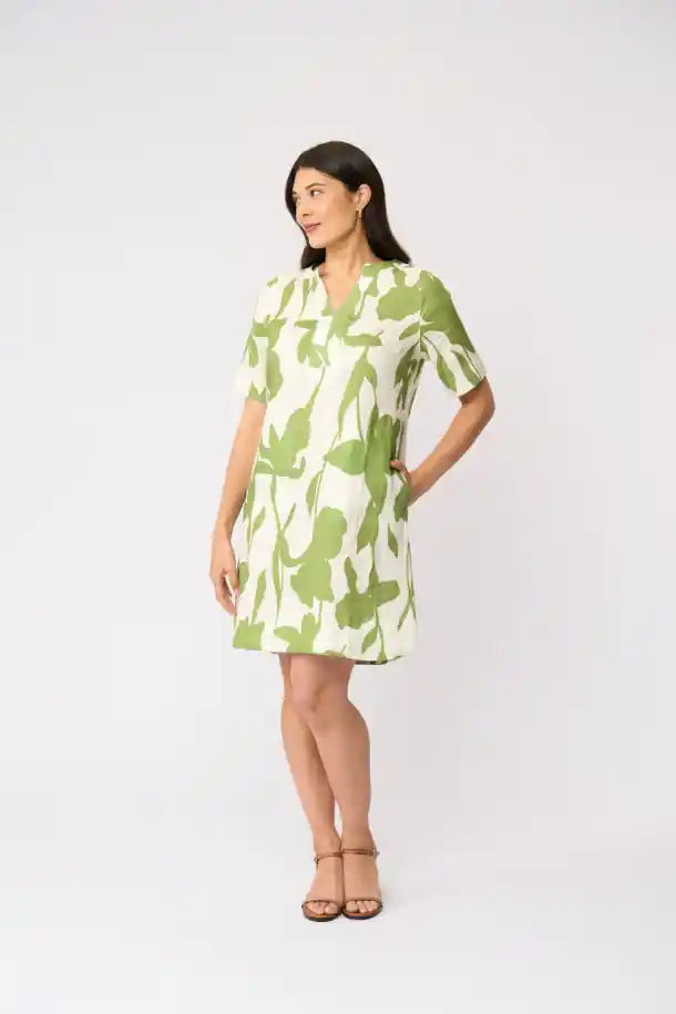 FOIL Stitch Up Dress in Zinnia