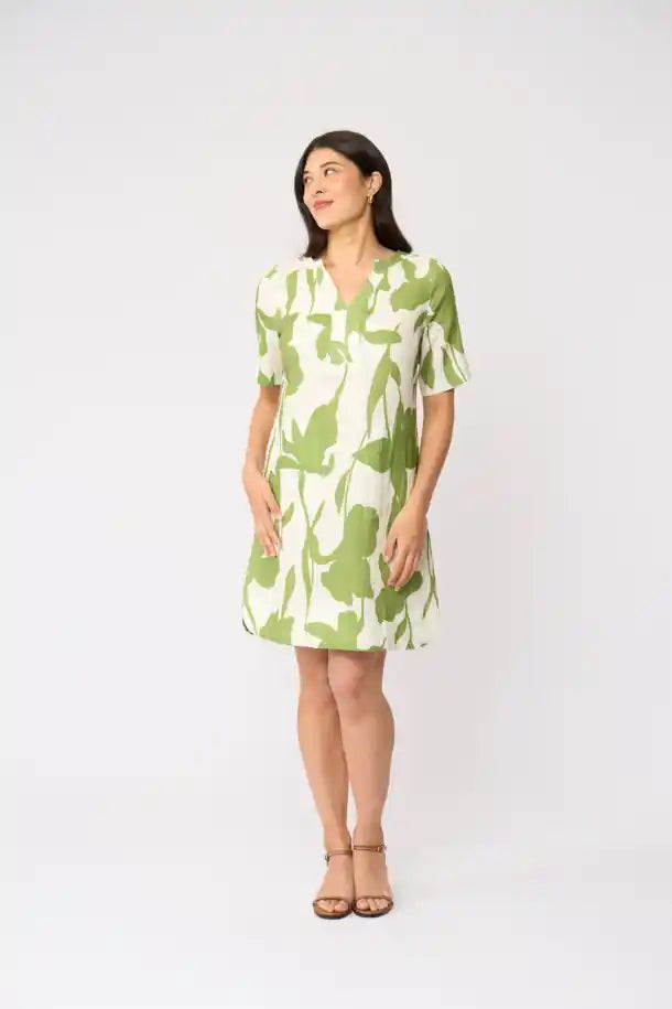 FOIL Stitch Up Dress in Zinnia