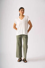 FOIL Seams Sew Top in White