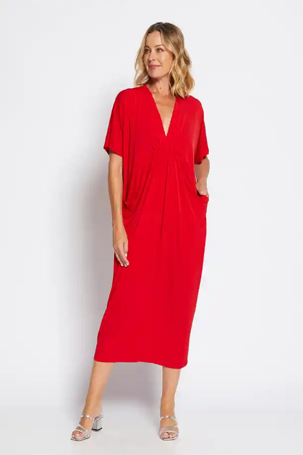 Philosophy Farrah Kaftan Dress in Red