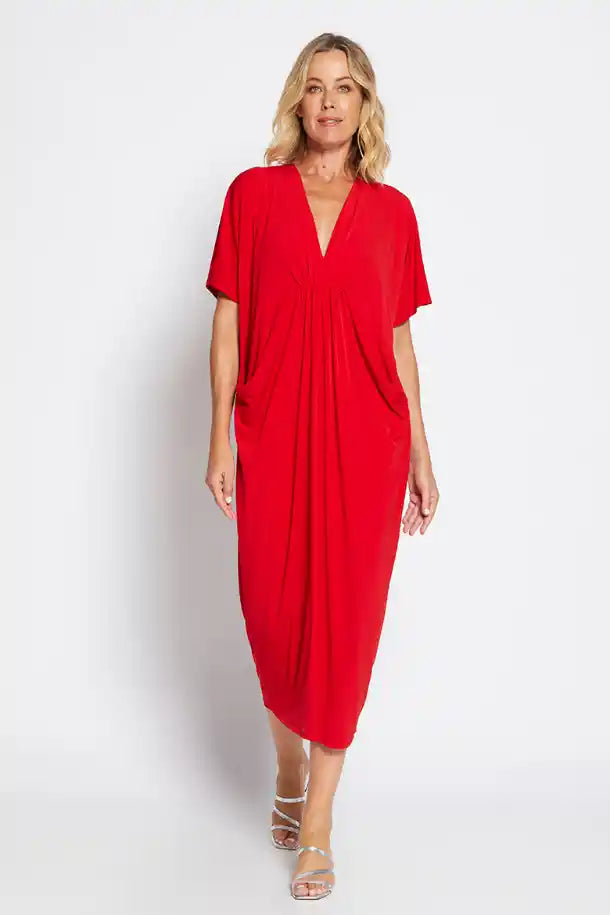 Philosophy Farrah Kaftan Dress in Red