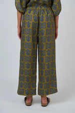 Naturals Motif Linen Pants in Olive Green, Mustard and Royal Blue