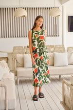 Naturals Tuileries Print Linen Top