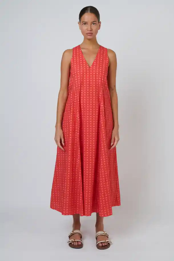 Naturals Poplin Dress in Cannage