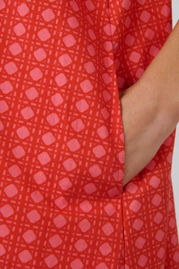 Naturals Poplin Dress in Cannage