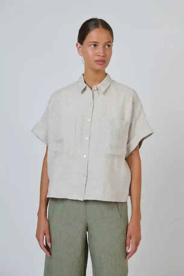 Naturals Linen Top in Sand