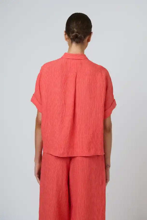 Naturals Linen Top in Sunset Strip