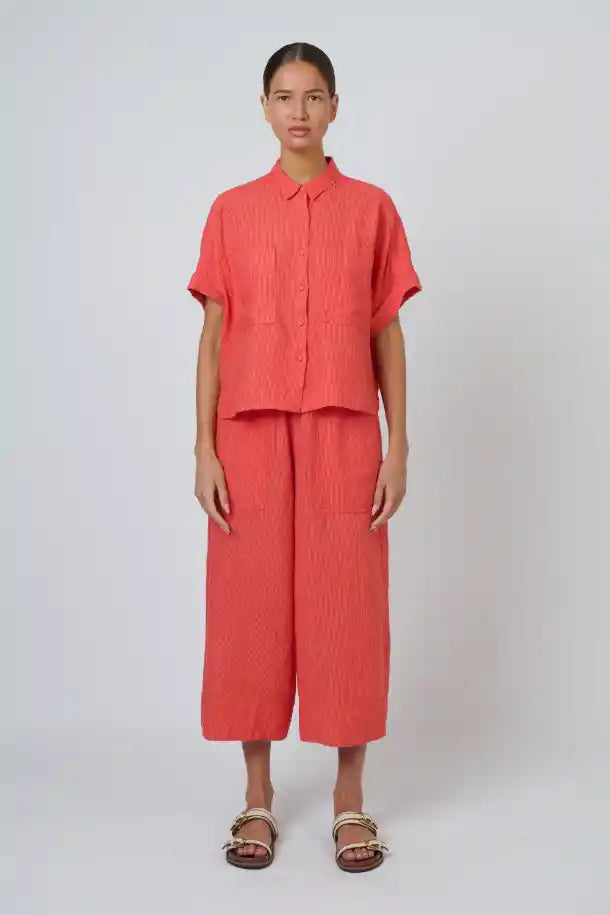 Naturals Linen Top in Sunset Strip