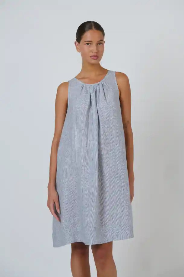 Naturals Linen Dress in Silver