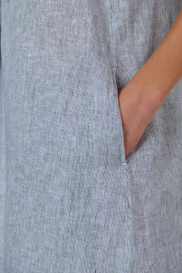 Naturals Linen Dress in Silver