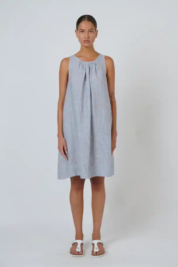 Naturals Linen Dress in Silver
