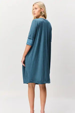 Valia Cotton Georgia Dress in Salute