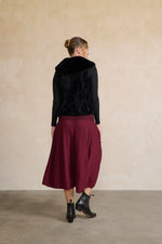 Holmes & Fallon Faux Fur Vest in Black