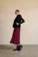 Holmes & Fallon Faux Fur Vest in Black