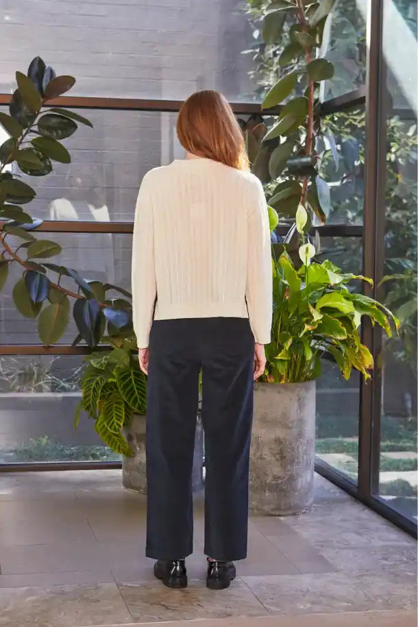 New London Jeans Loose Leg Cords in Iron