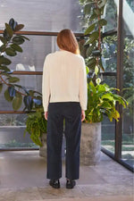 New London Jeans Loose Leg Cords in Iron