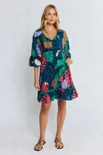 Lulalife Jungle Fever Dress in Navy