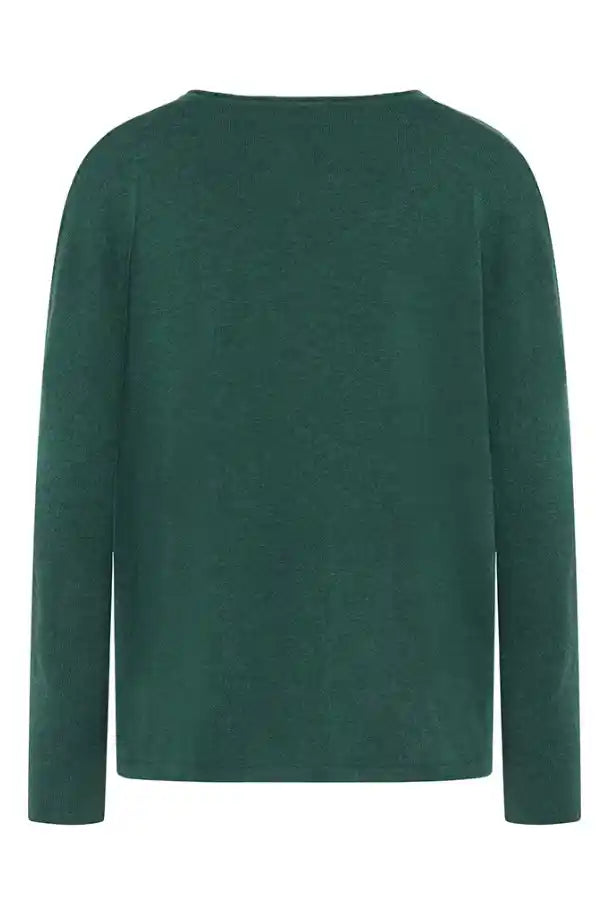 Mansted Nickie Oversized Vee Sweater in Emerald