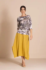 Megan Salmon Rosencrantz Audrey Tee in Pinks and Black