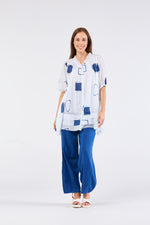 au hazard d’un voyage Long Barrel Leg Pant in Blue