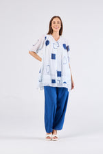 au hazard d’un voyage Long Barrel Leg Pant in Blue