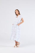 au hazard d’un voyage Print Sundress in Navy and White