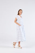au hazard d’un voyage Print Sundress in Navy and White