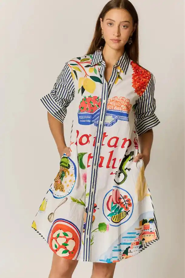 Rubyyaya Sicily Dress in Sicily Summer Days Print