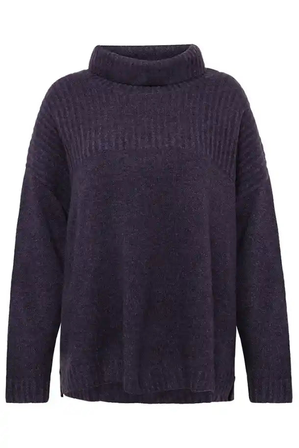 Mansted Zaga Oversized Cowl Jumper in Plum