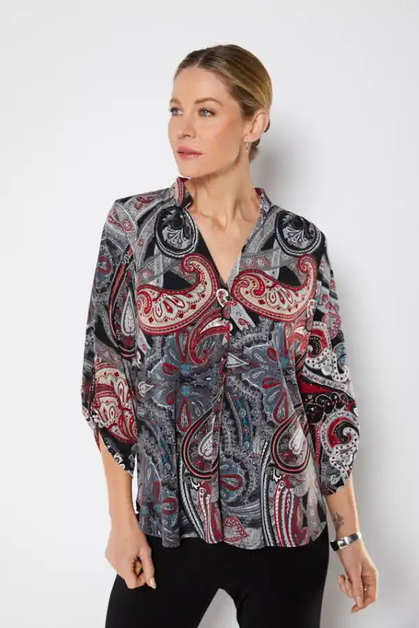 Philosophy Paxton ¾ Sleeve Kaftan Tunic Alila Paisley