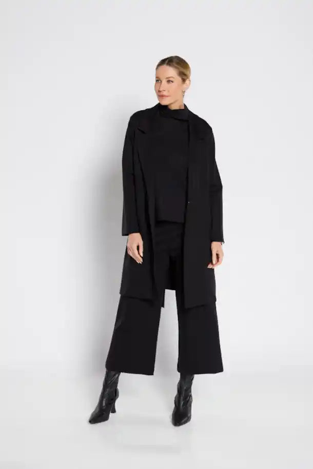 Philosophy Ponte Trench Coat in Black