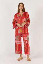 Rubyyaya Khari Shirt in Red Print