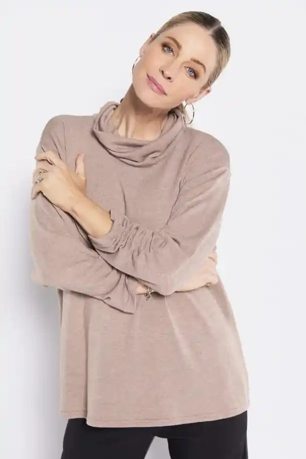 Philosophy Walter Cuff Tunic in Fawn