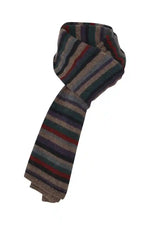 Mansted Zett Yak Stripe Scarf in Mushroom Multi Stripe